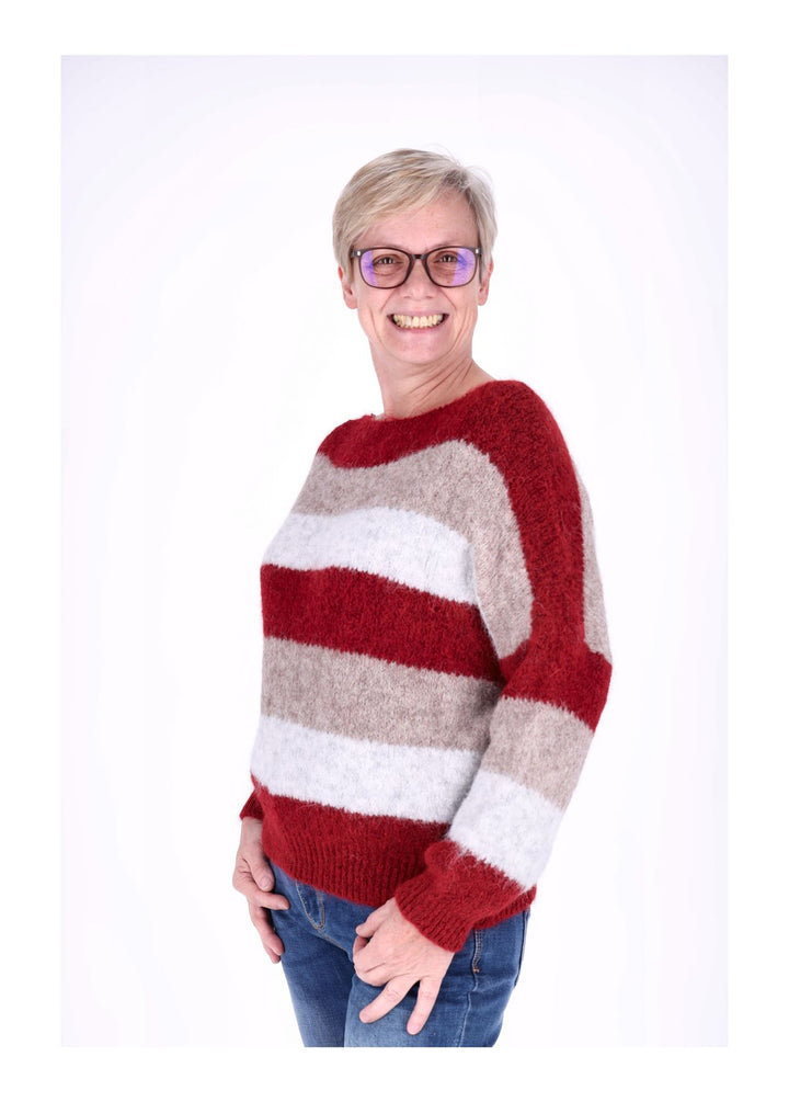 Strickpulli Streifen