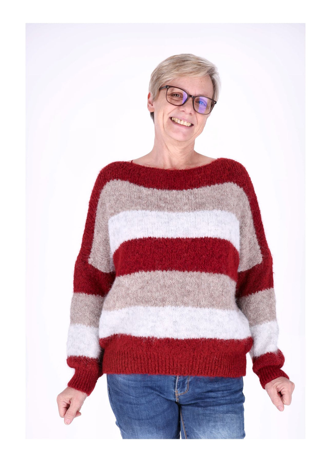 Strickpulli Streifen