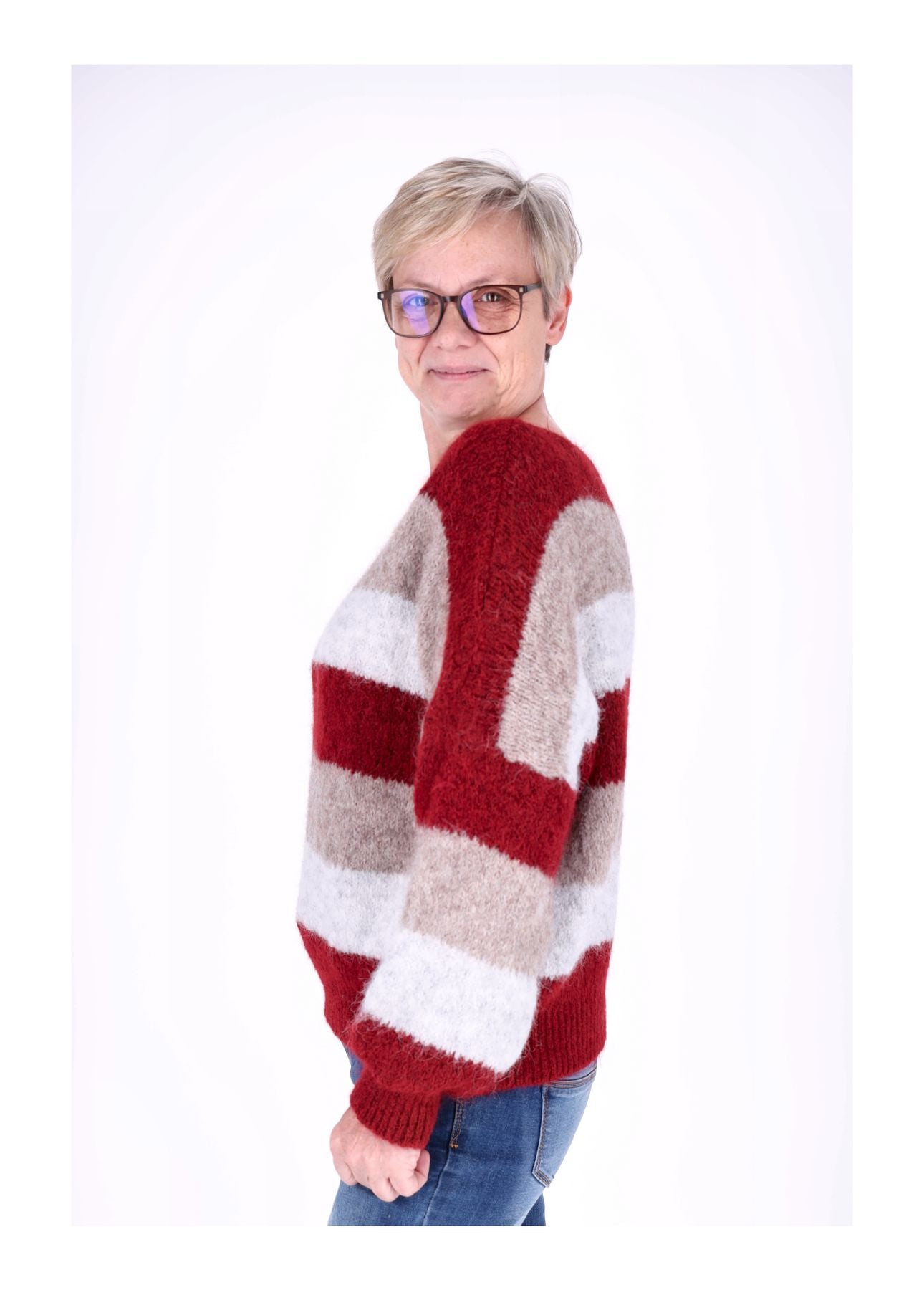 Strickpulli Streifen