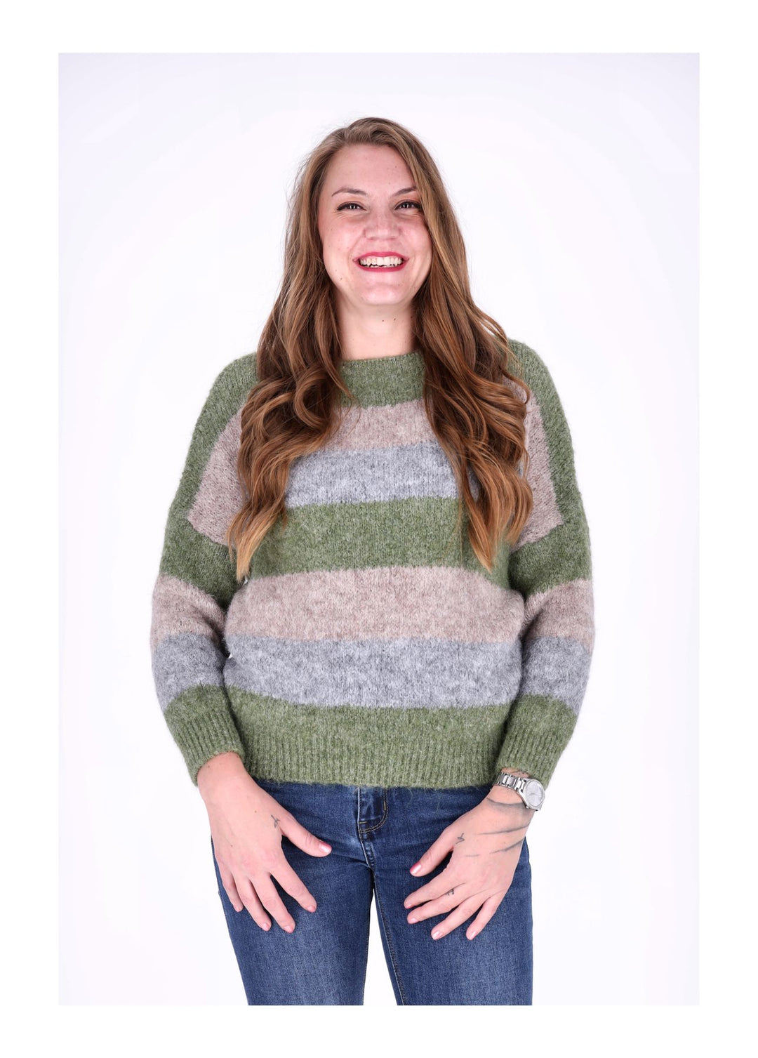 Strickpulli Streifen