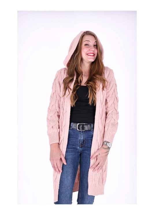 Strickjacke Zopfmuster