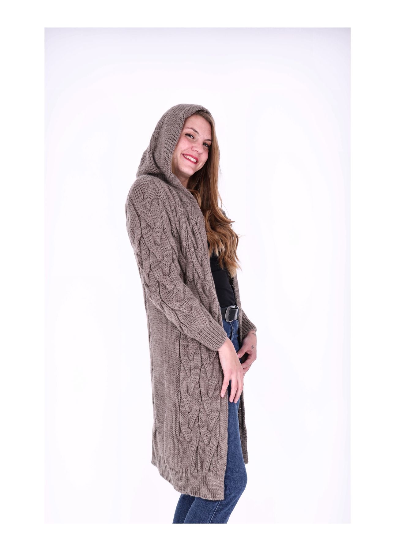 Strickjacke Zopfmuster