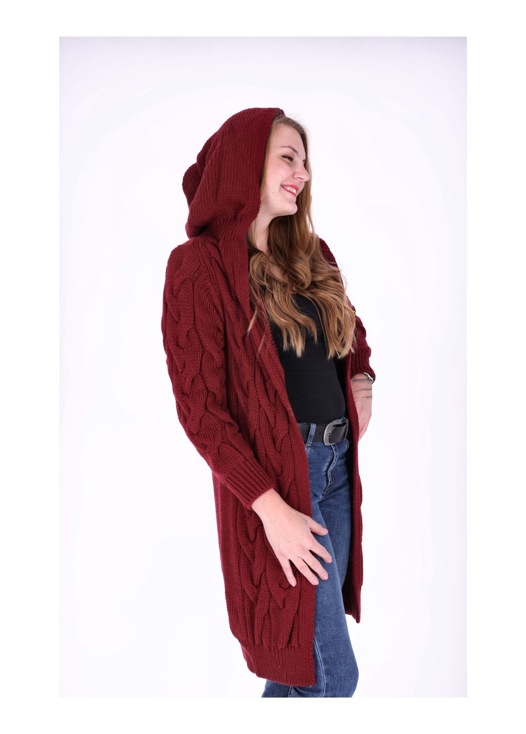 Strickjacke Zopfmuster