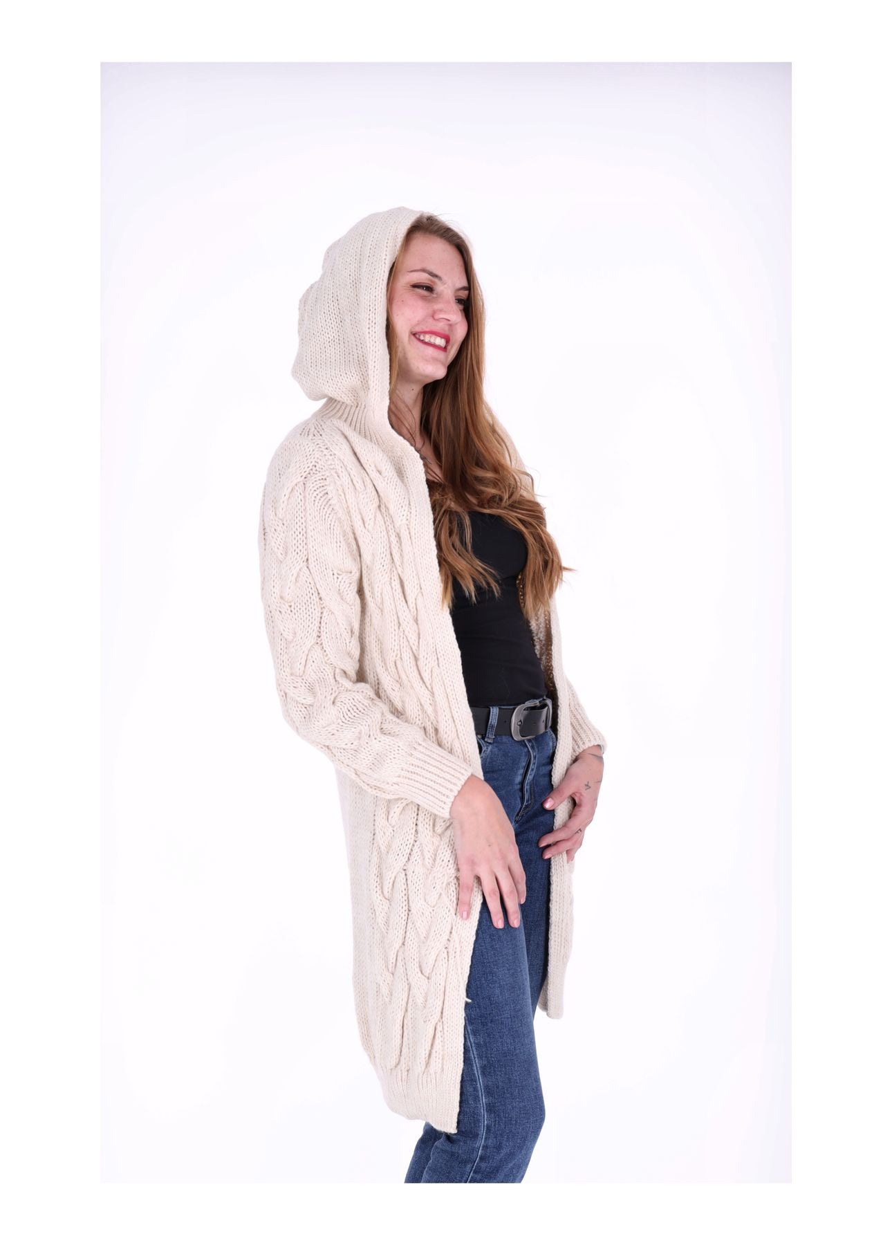 Strickjacke Zopfmuster