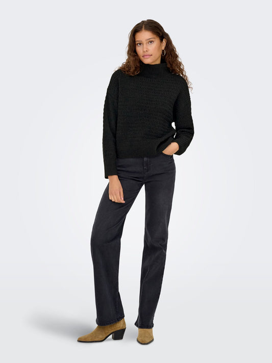 Damen ONLGLOBE LS HIGHNECK BF KNT