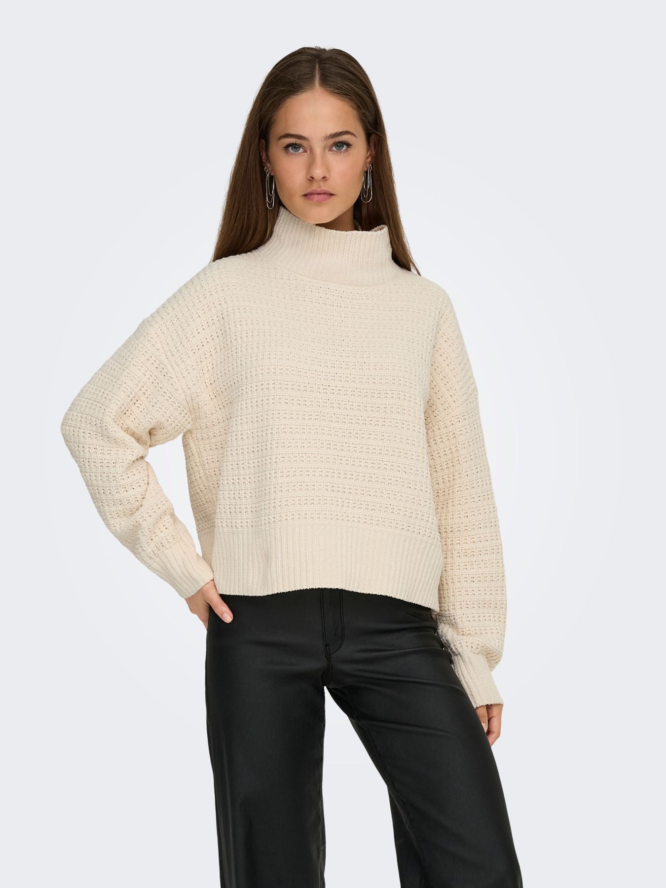 Damen ONLGLOBE LS HIGHNECK BF KNT