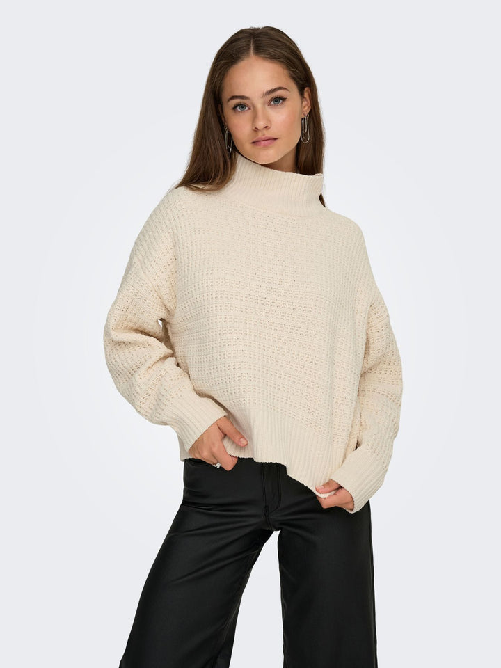 Damen ONLGLOBE LS HIGHNECK BF KNT
