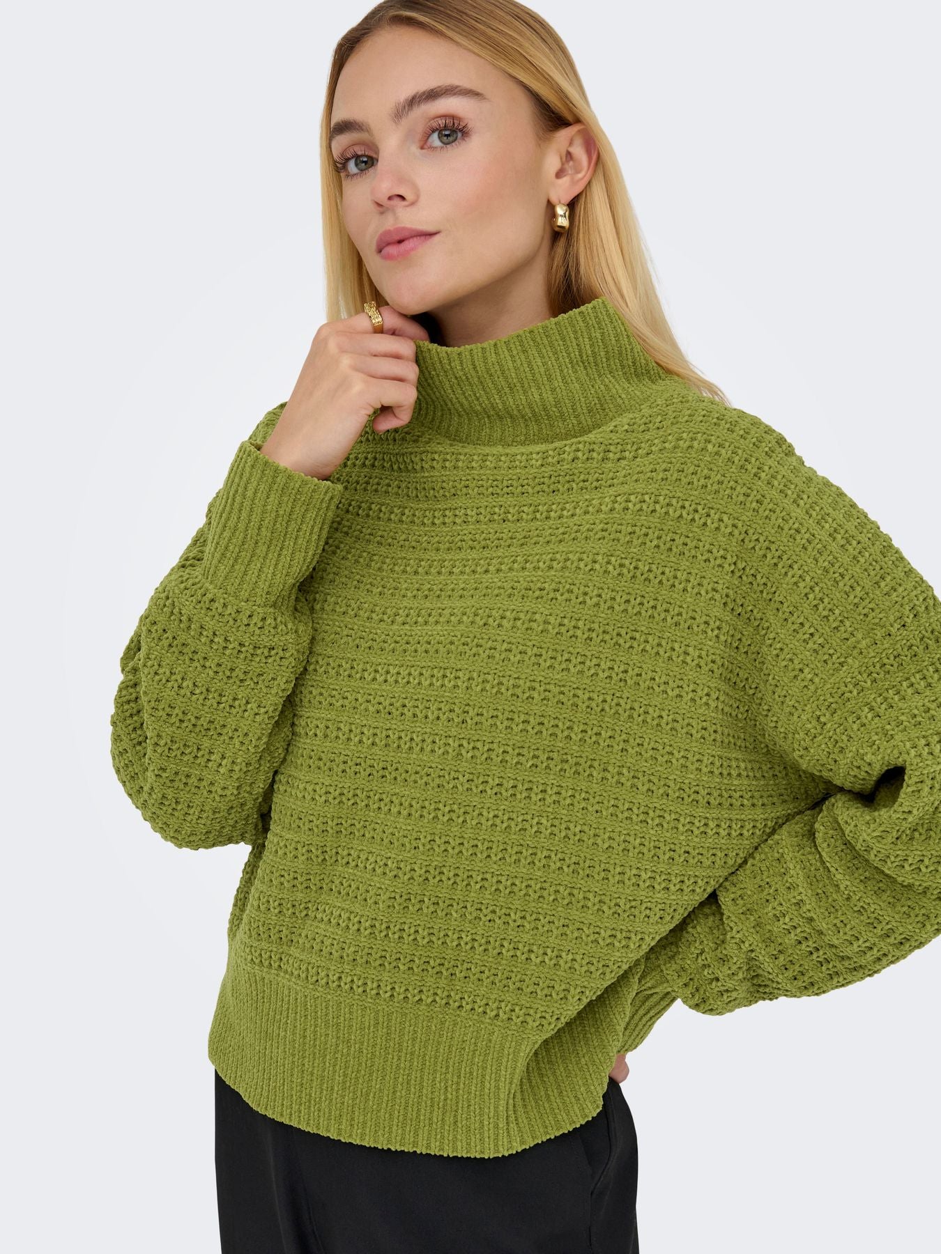 Damen ONLGLOBE LS HIGHNECK BF KNT