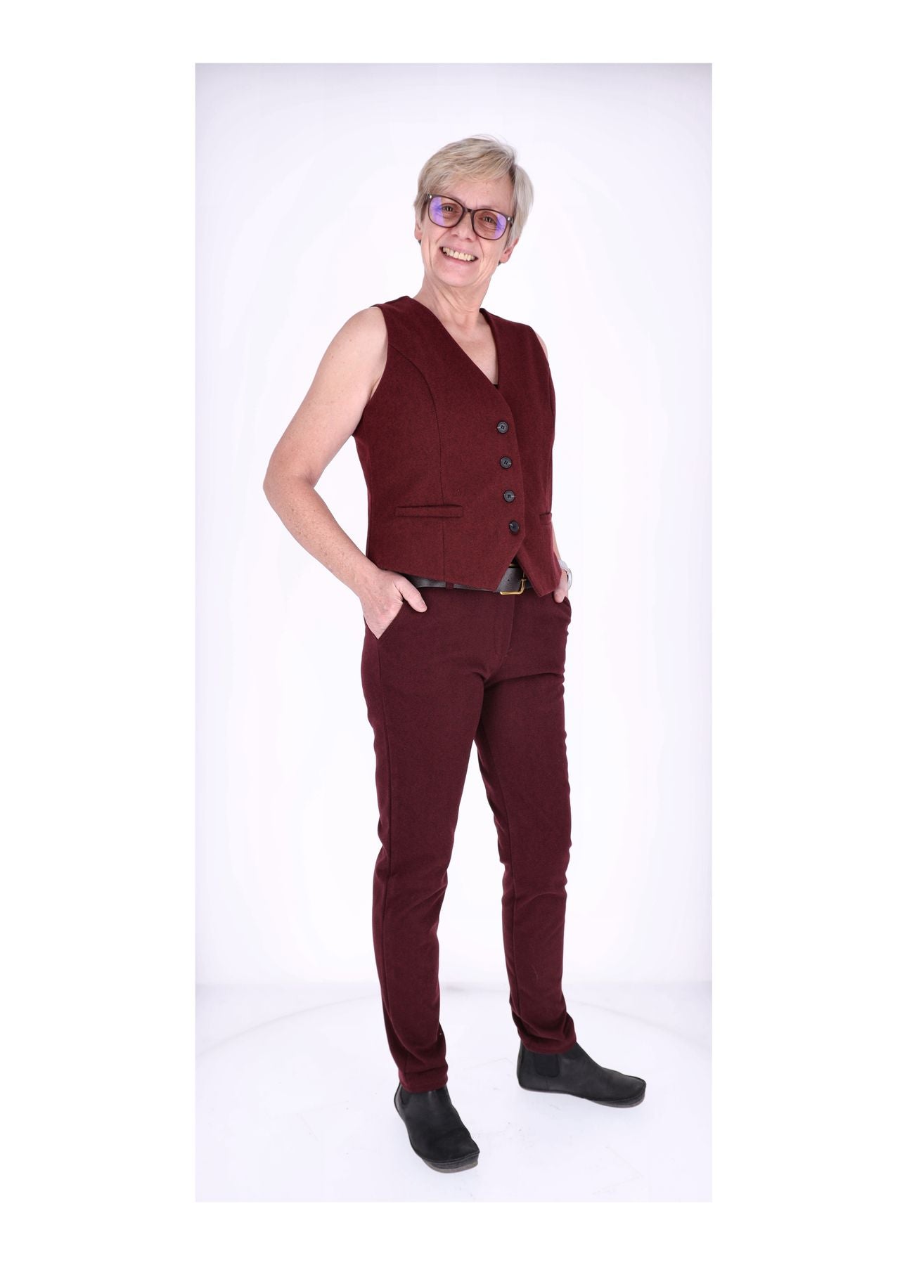 Weste Damen Konfektion Wolloptik