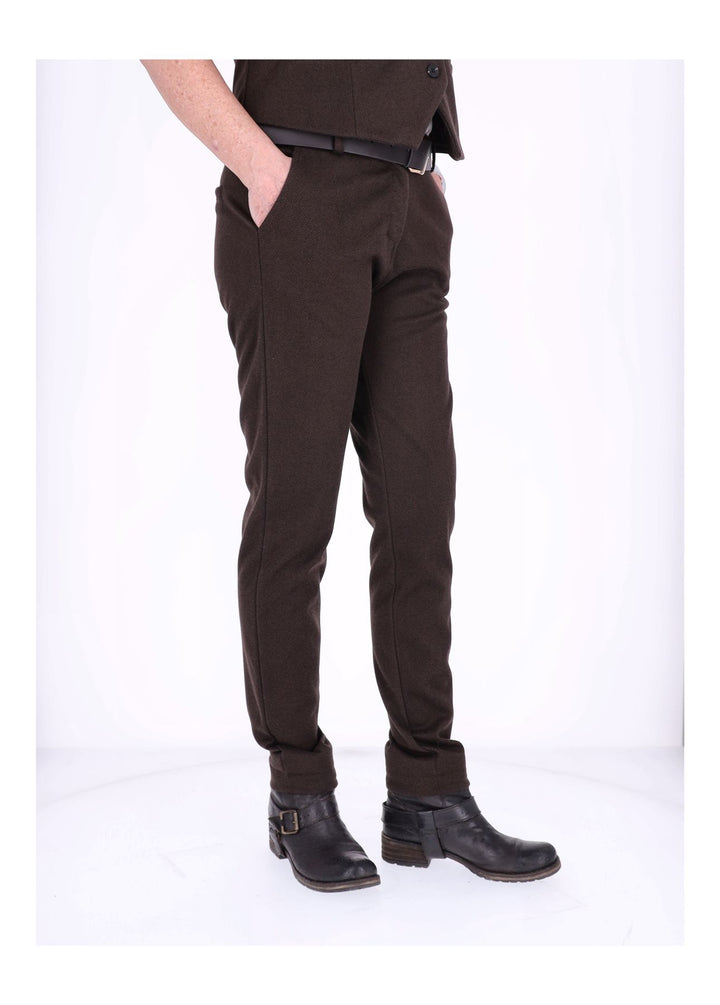 Hose Damen Wolloptik Zig Zag Muster