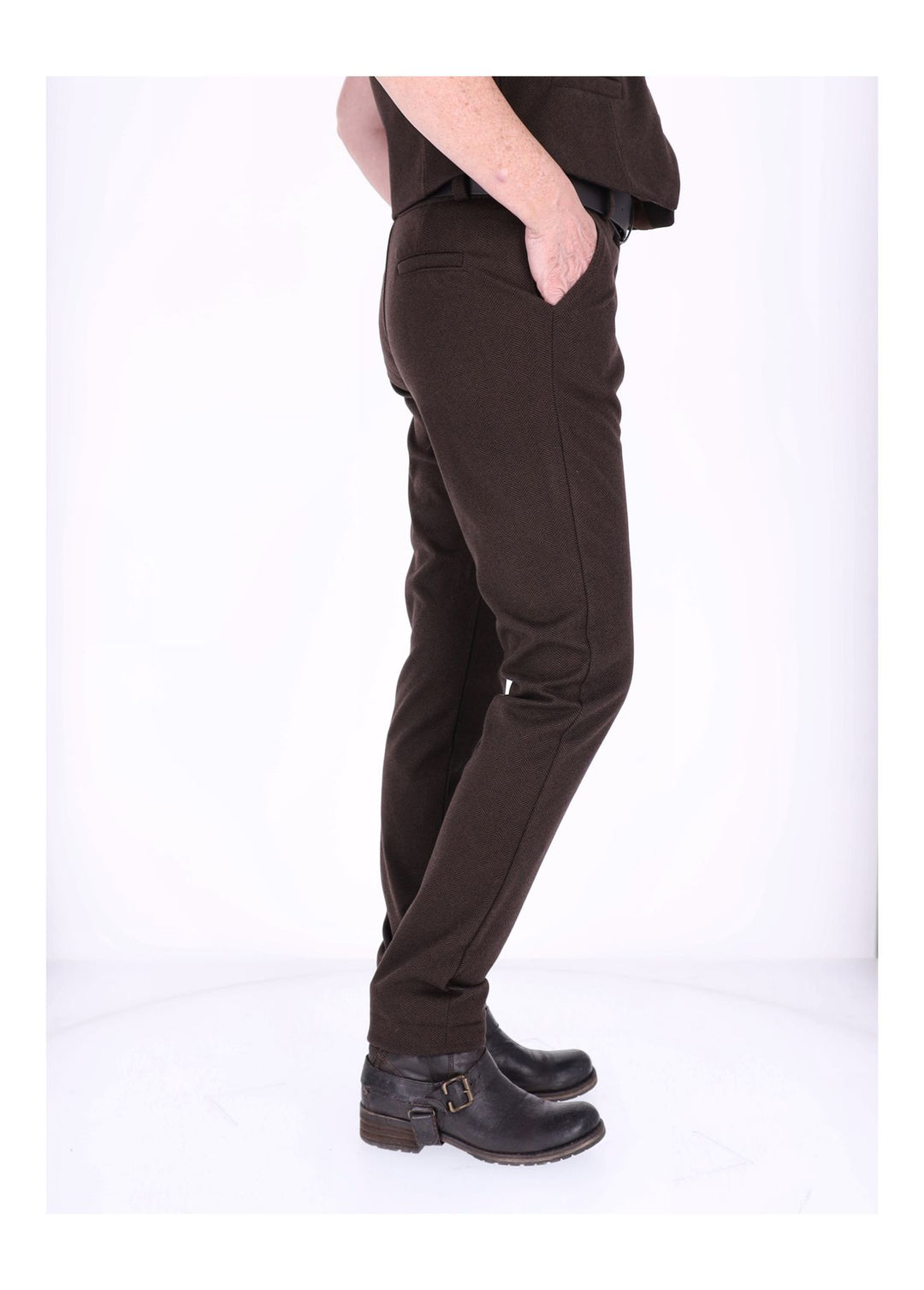 Hose Damen Wolloptik Zig Zag Muster