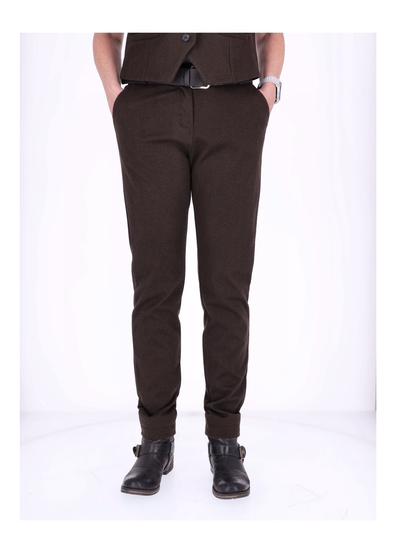 Hose Damen Wolloptik Zig Zag Muster