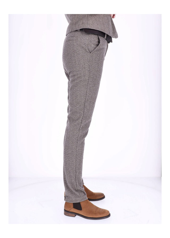 Hose Damen Wolloptik Zig Zag Muster