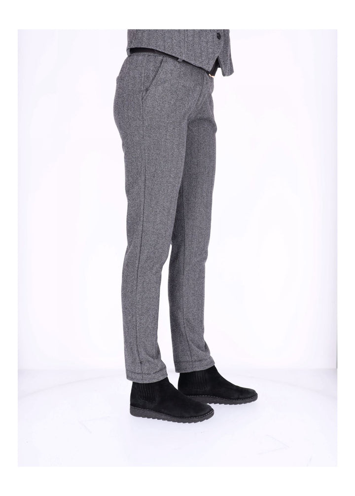 Hose Damen Wolloptik Zig Zag Muster