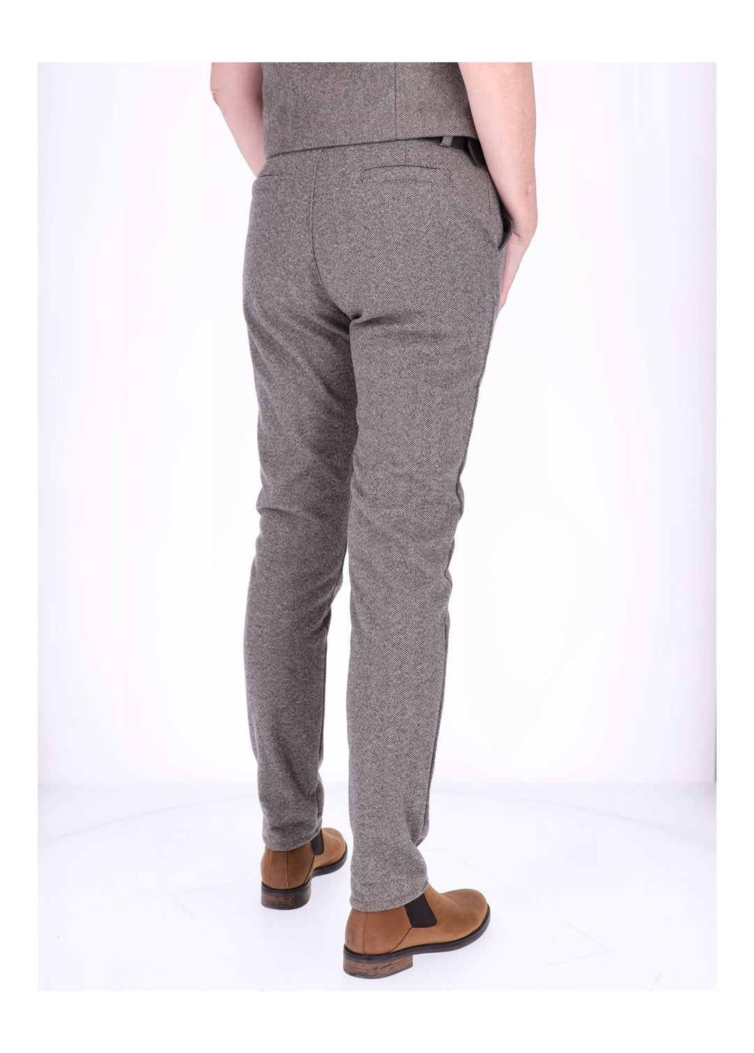 Hose Damen Wolloptik Zig Zag Muster