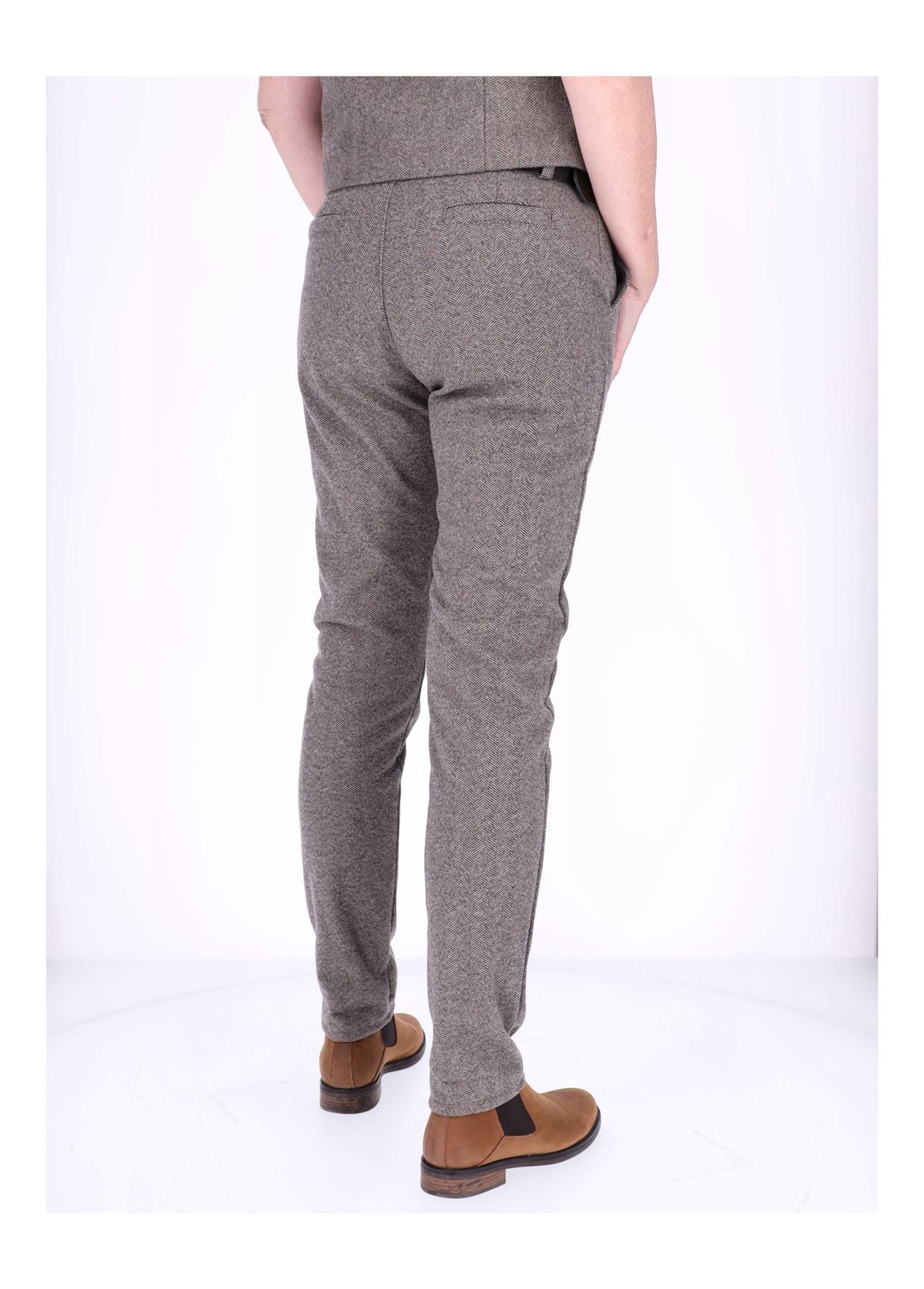 Hose Damen Wolloptik Zig Zag Muster