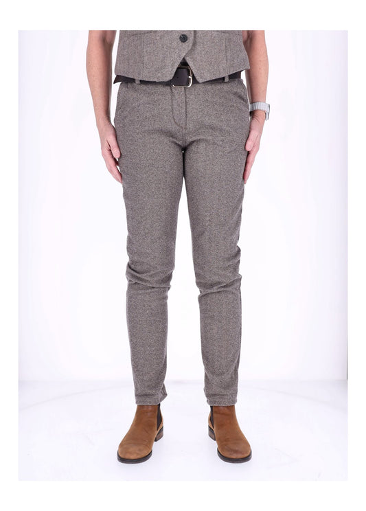 Hose Damen Wolloptik Zig Zag Muster