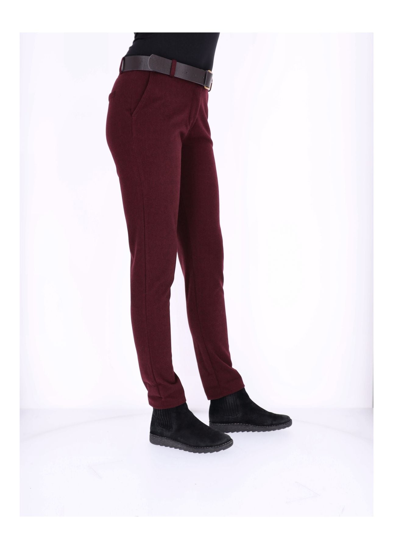 Hose Damen Wolloptik Zig Zag Muster