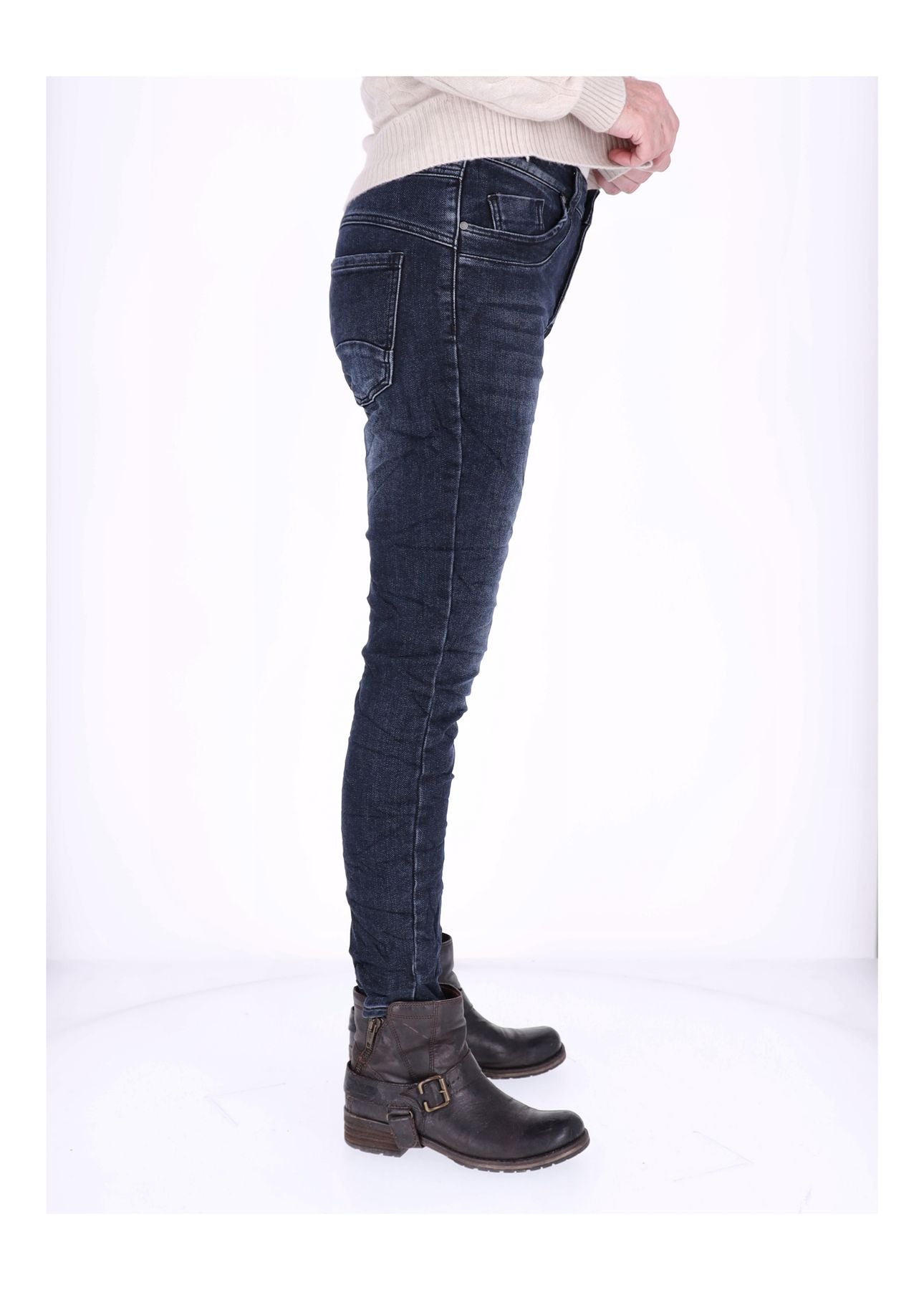 Jeans Damen Skinny Knopfleiste