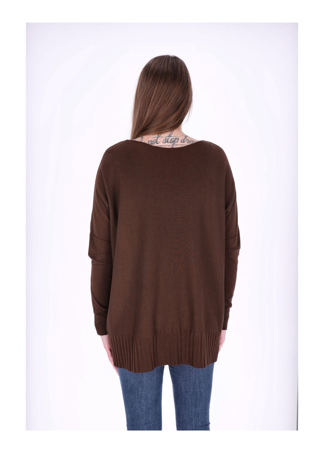 Strickpullover Damen aufgesetzte Taschen