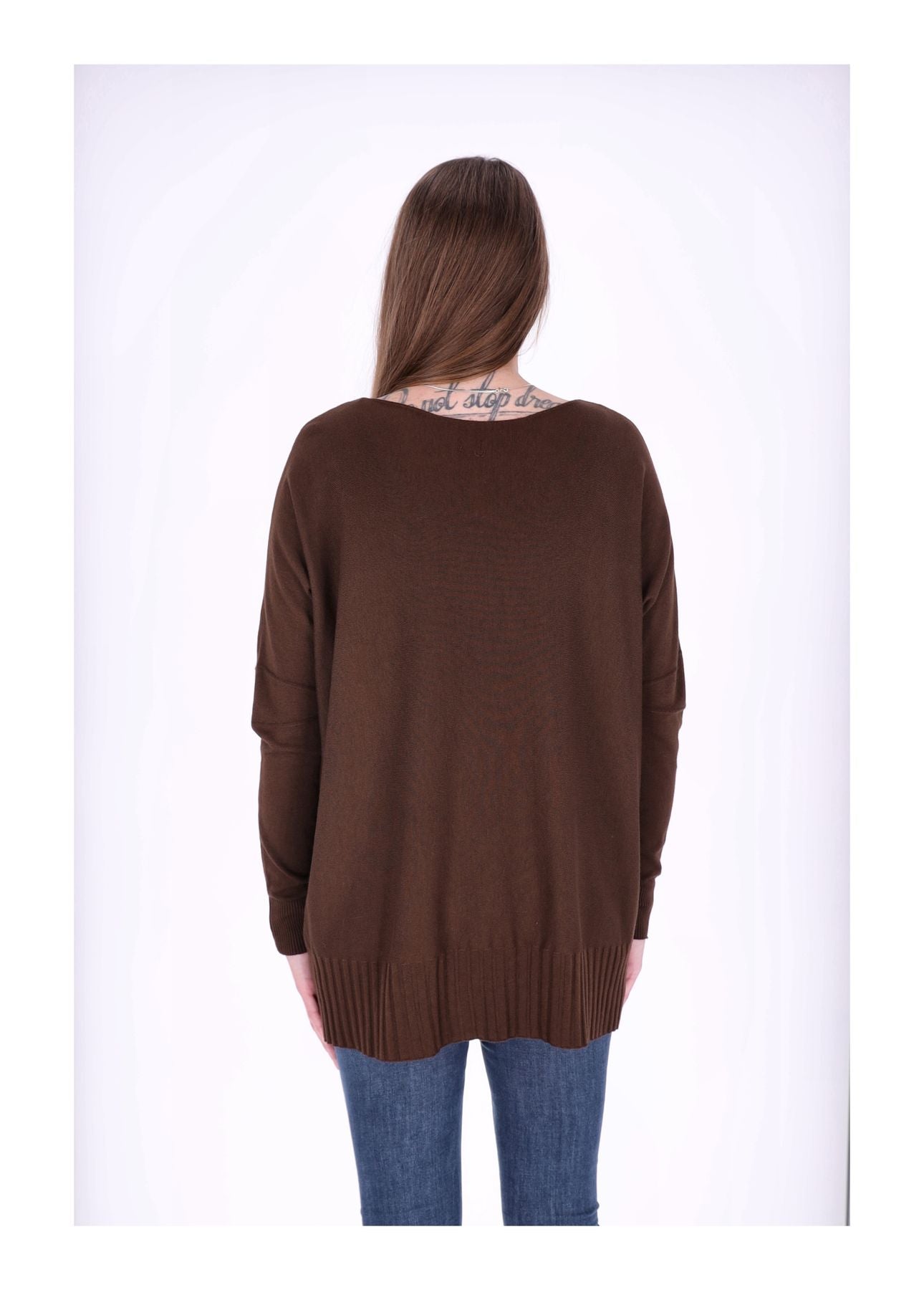 Strickpullover Damen aufgesetzte Taschen