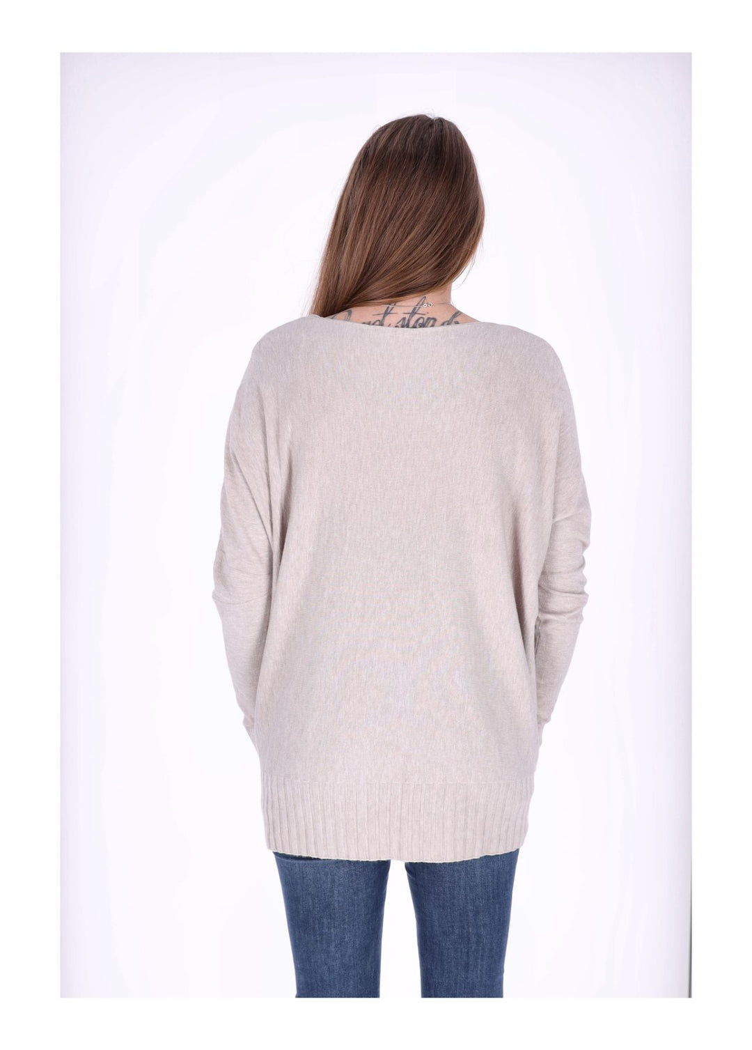 Strickpullover Damen aufgesetzte Taschen