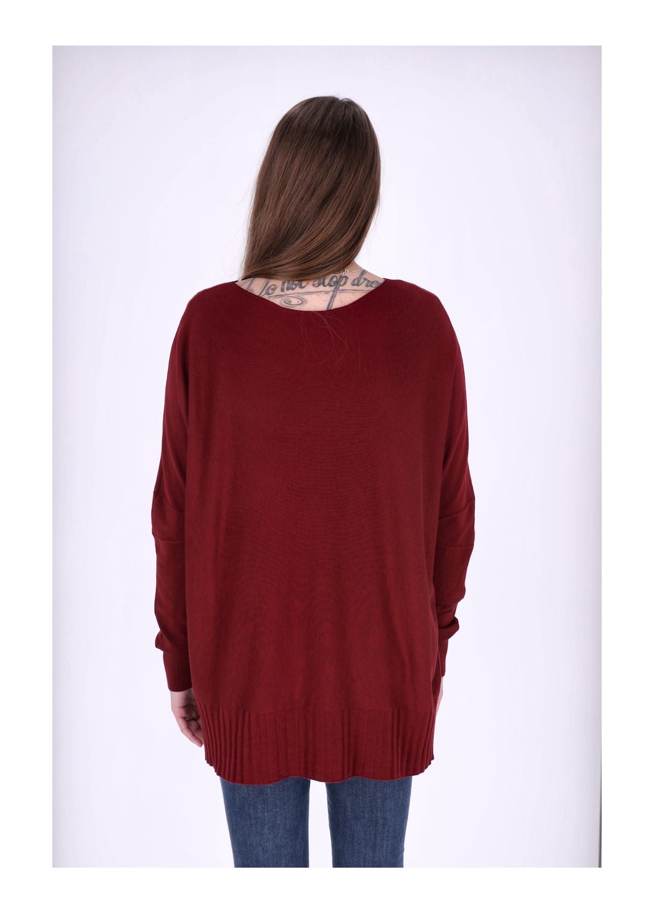 Strickpullover Damen aufgesetzte Taschen