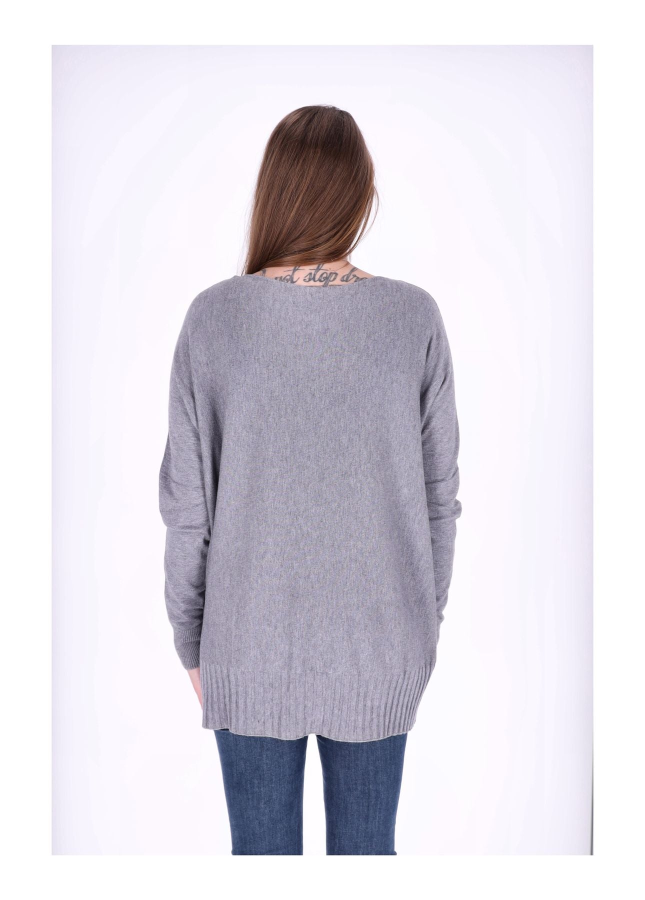 Strickpullover Damen aufgesetzte Taschen