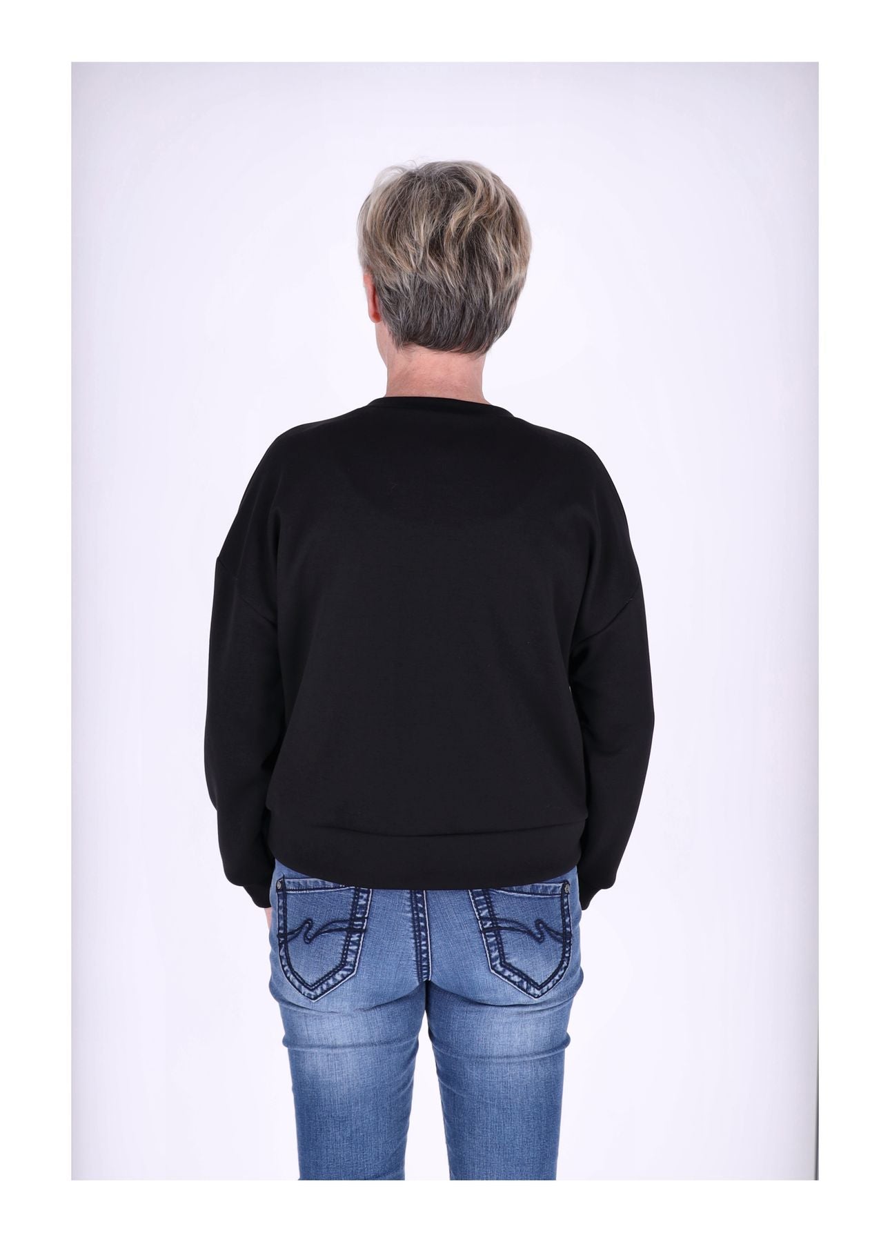 Sweatshirt Damen Applikation Blüte