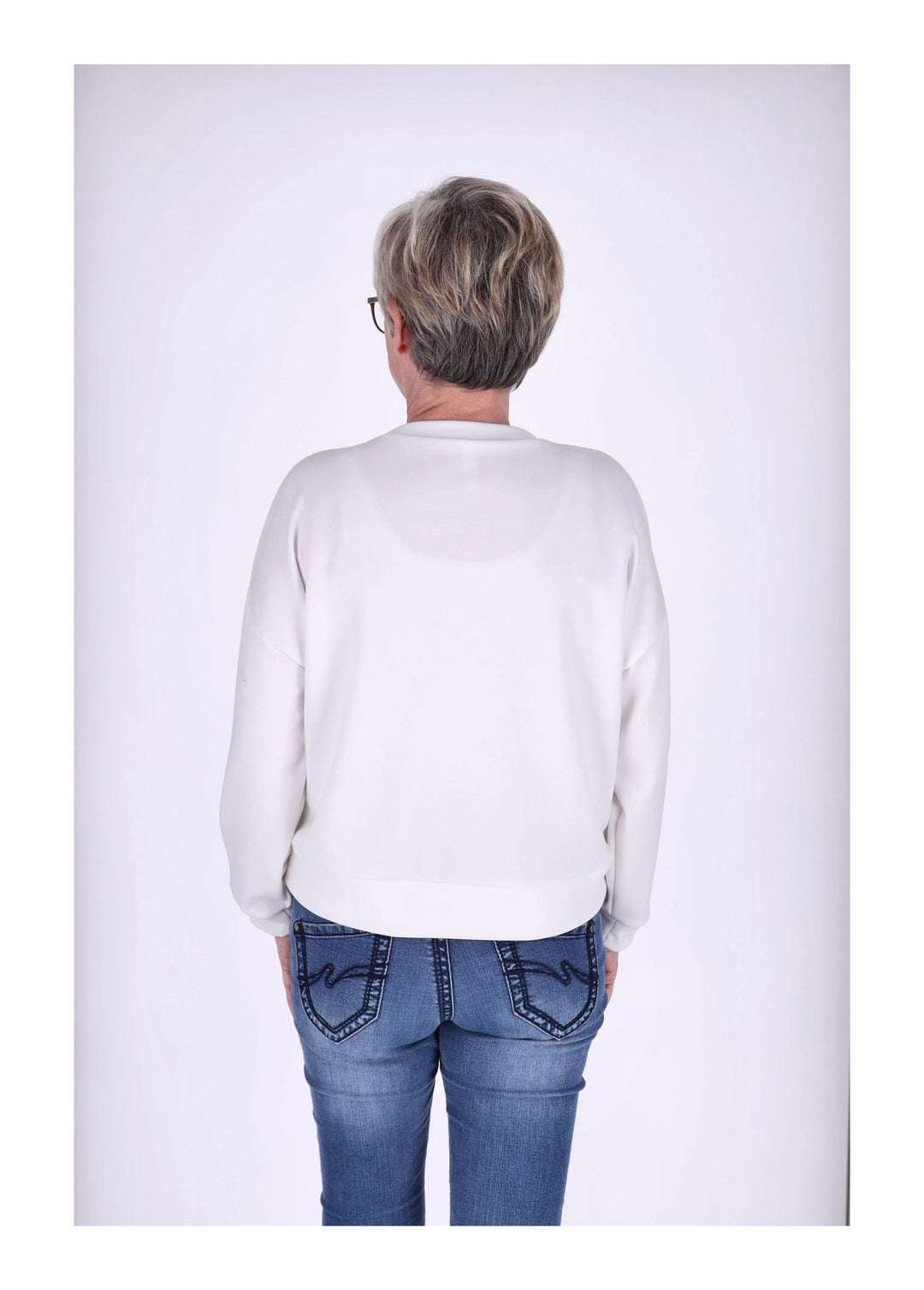 Sweatshirt Damen Applikation Blüte