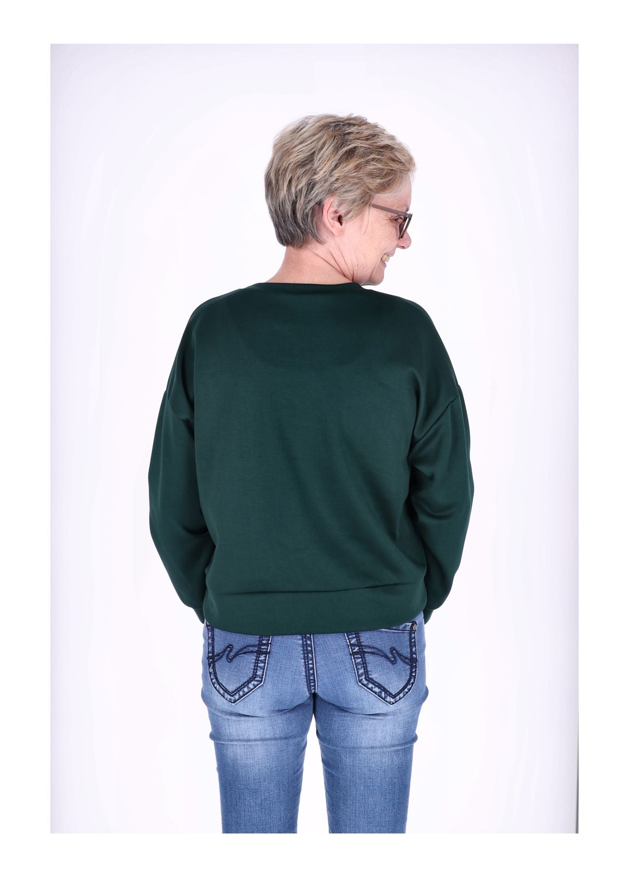 Sweatshirt Damen Applikation Blüte