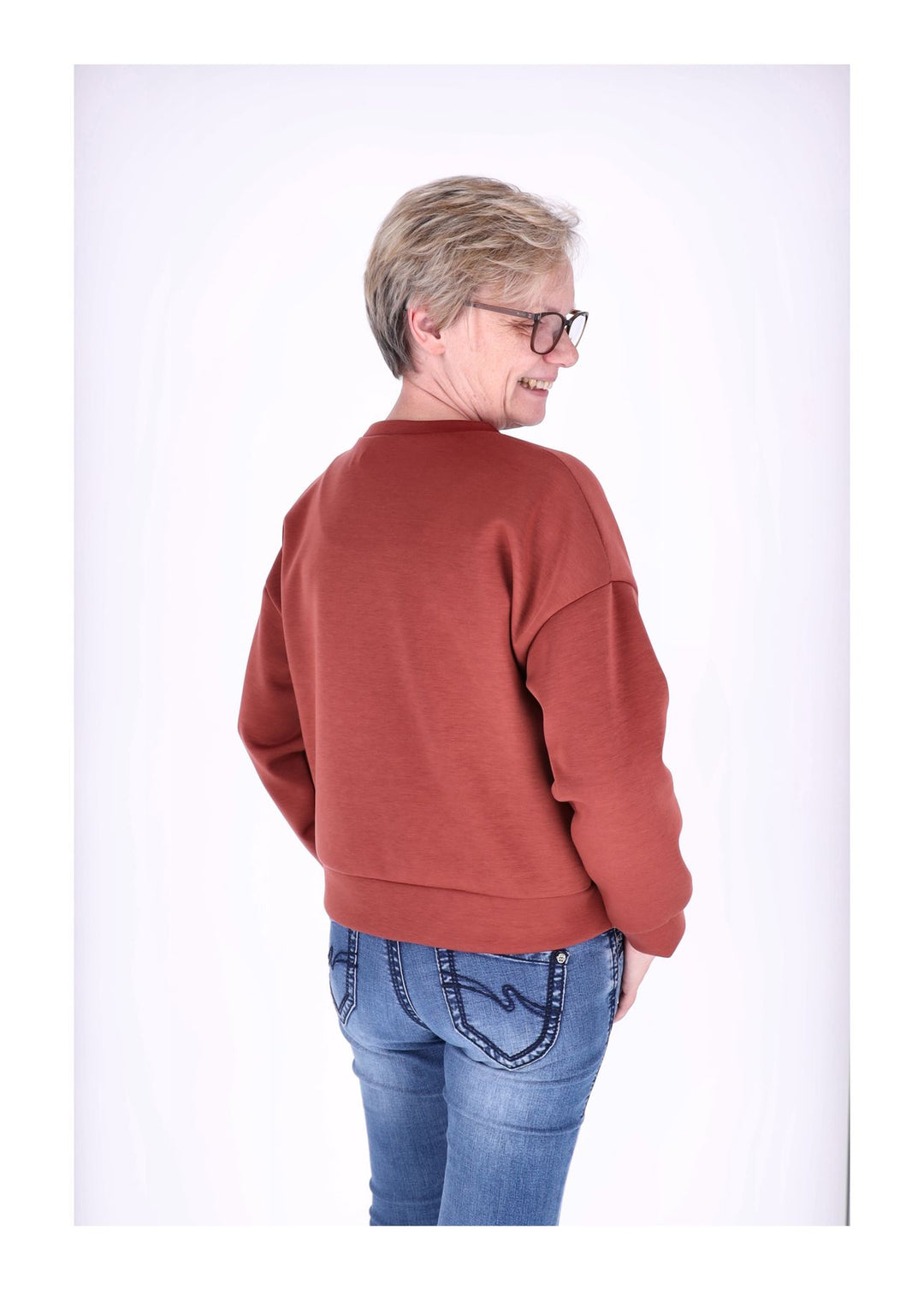 Sweatshirt Damen Applikation Blüte