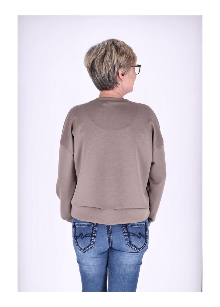 Sweatshirt Damen Applikation Blüte