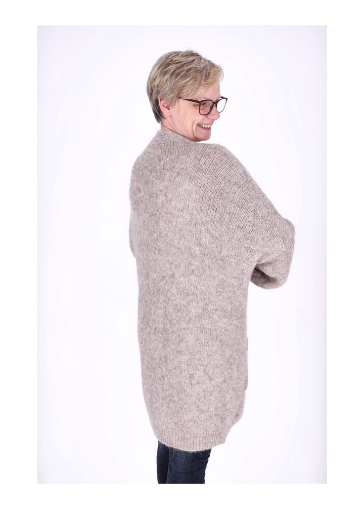 Strickjacke uni lang