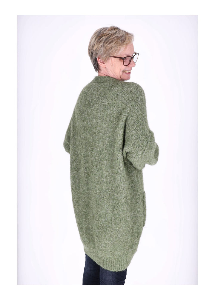 Strickjacke uni lang