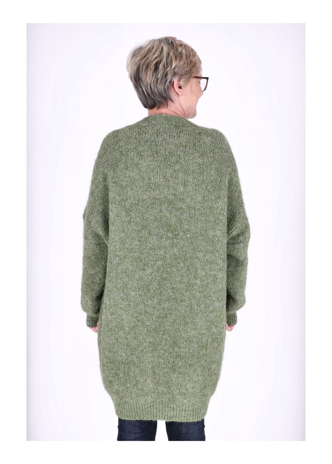 Strickjacke uni lang