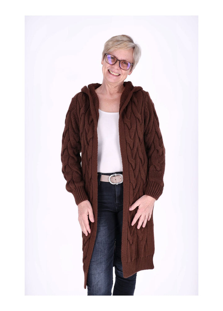 Strickjacke Zopfmuster