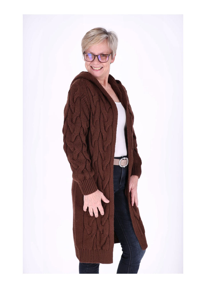 Strickjacke Zopfmuster