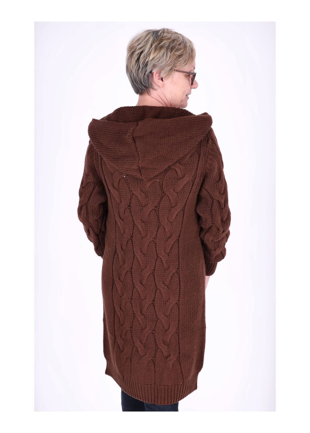 Strickjacke Zopfmuster