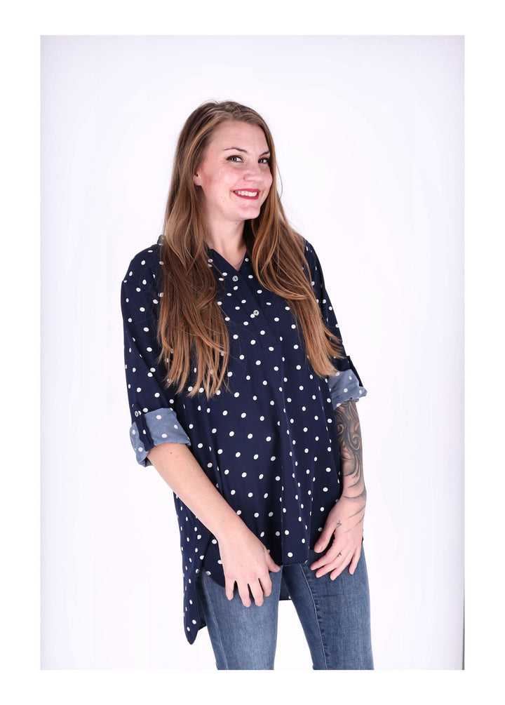 Blusenshirt Damen AOP Punkte