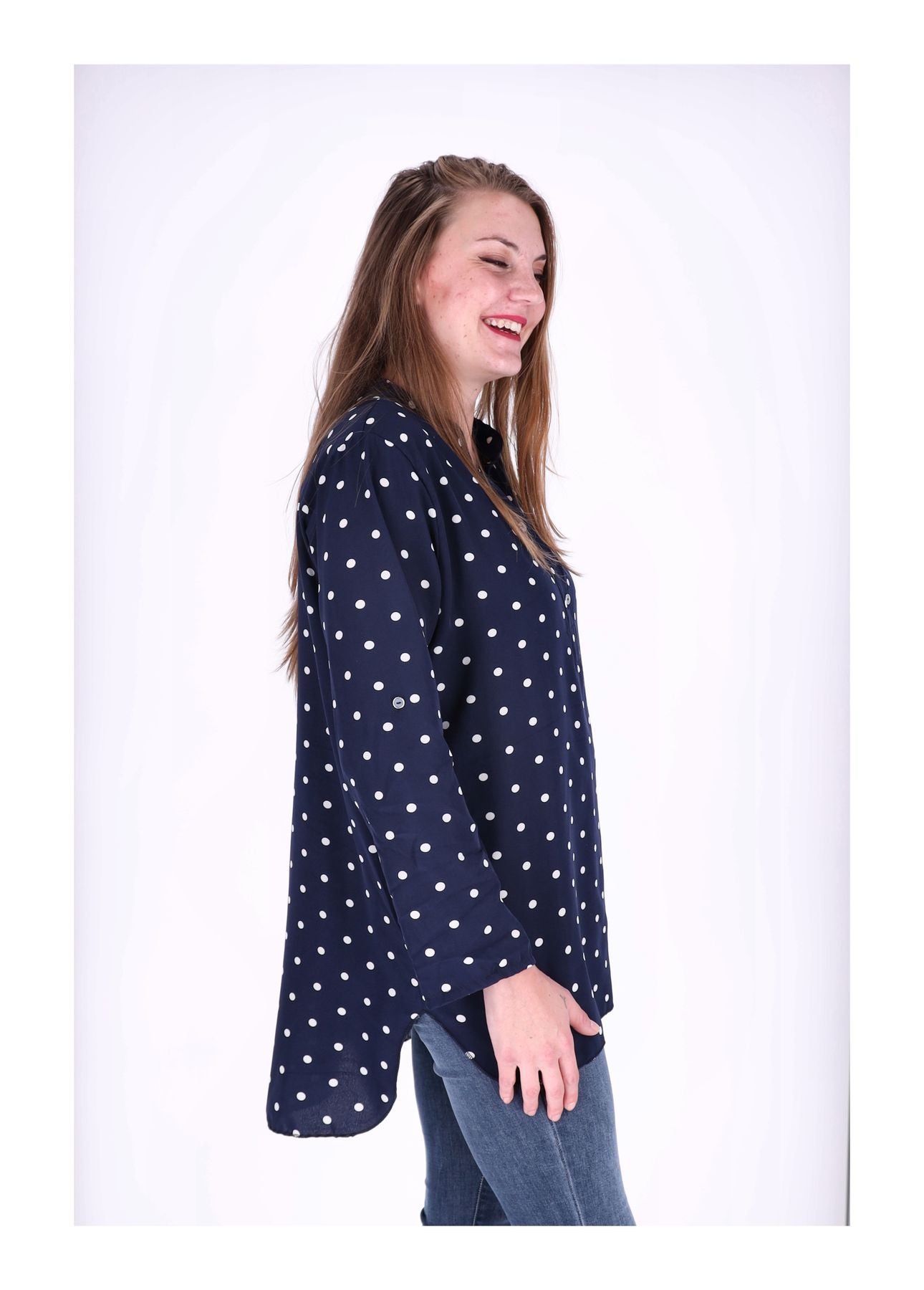 Blusenshirt Damen AOP Punkte