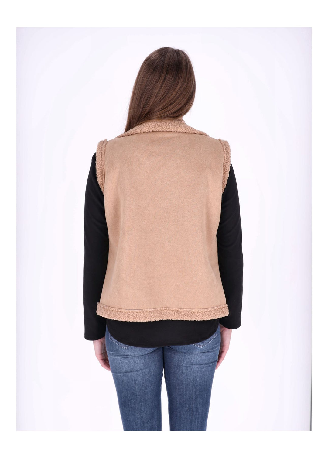 Weste Damen Veloureleder Optik