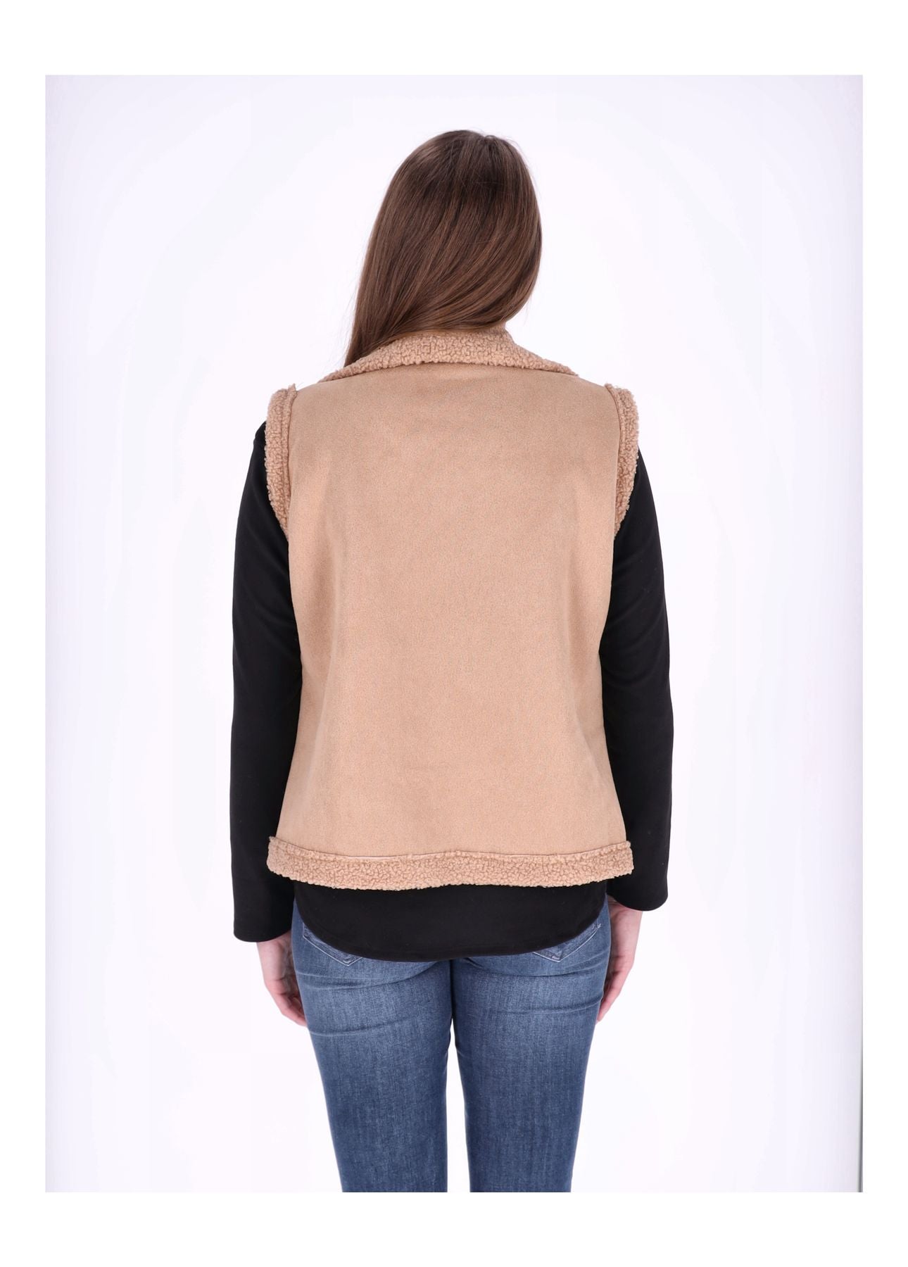 Weste Damen Veloureleder Optik