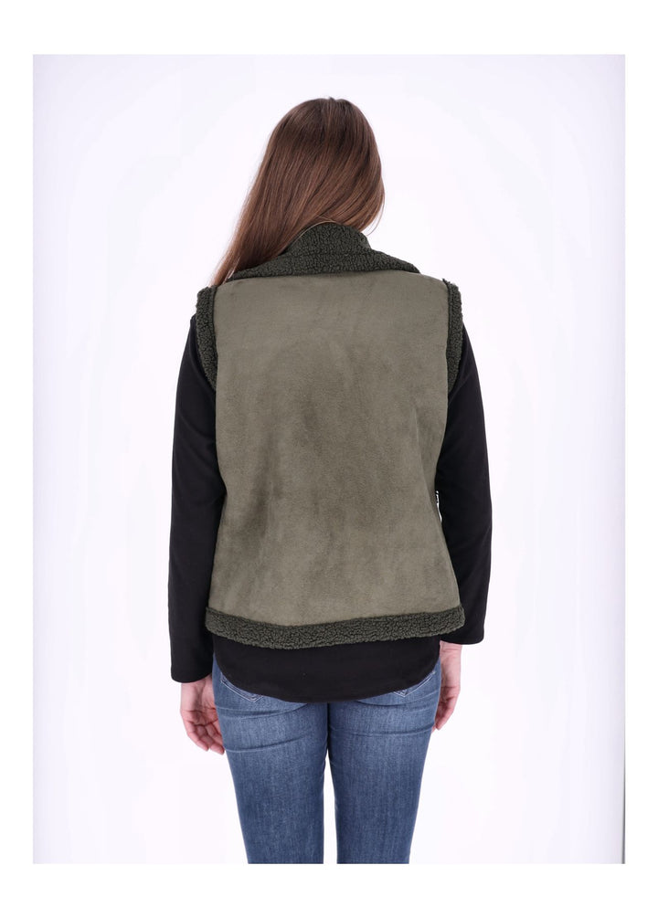 Weste Damen Veloureleder Optik