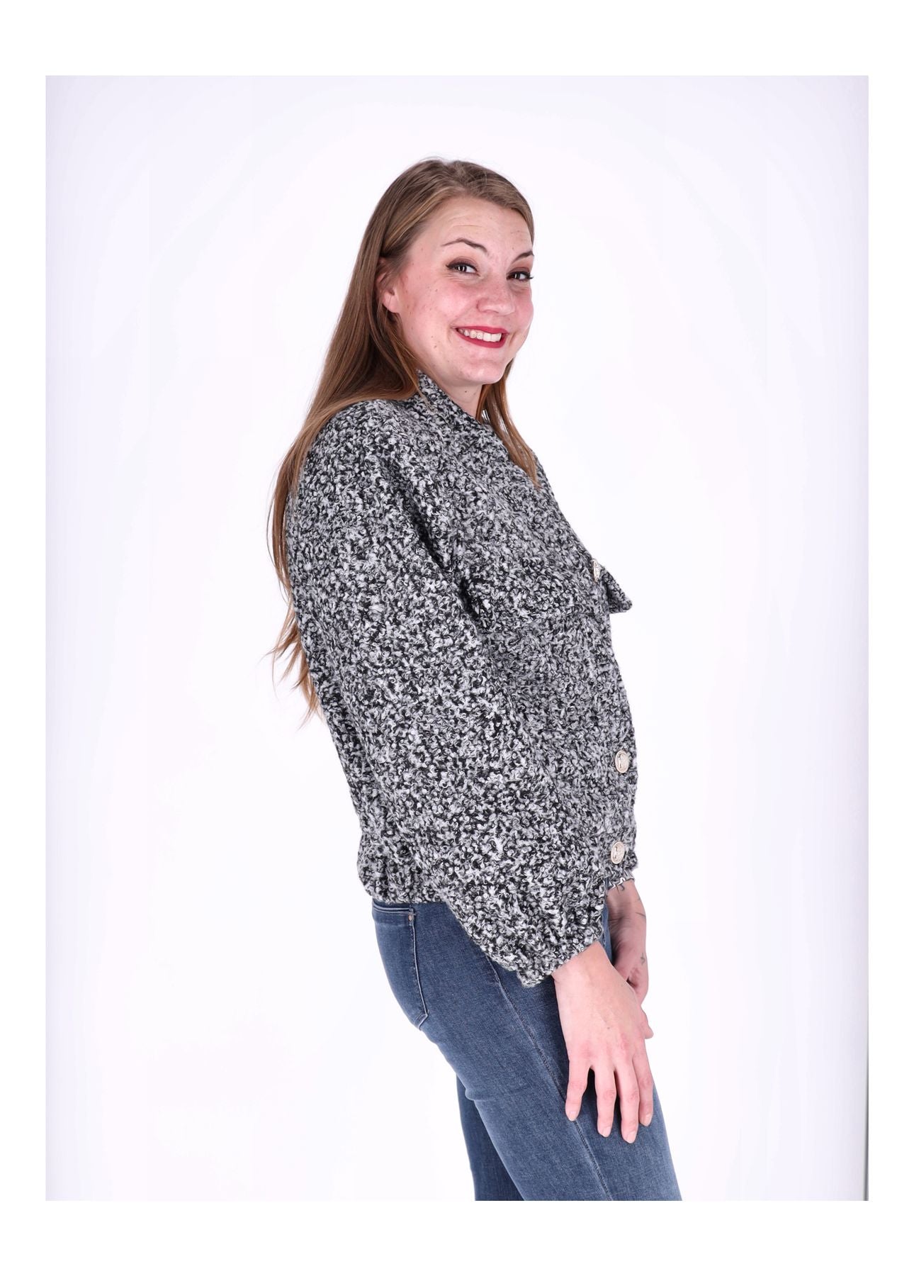 Bundjacke Damen Boucle