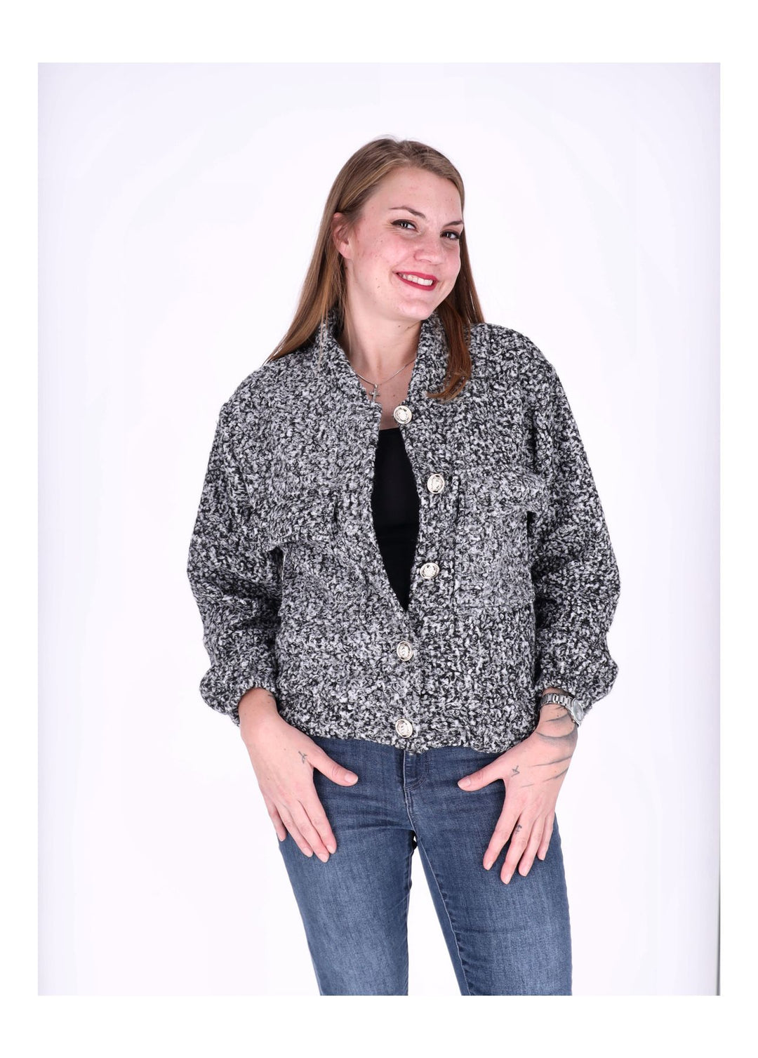 Bundjacke Damen Boucle