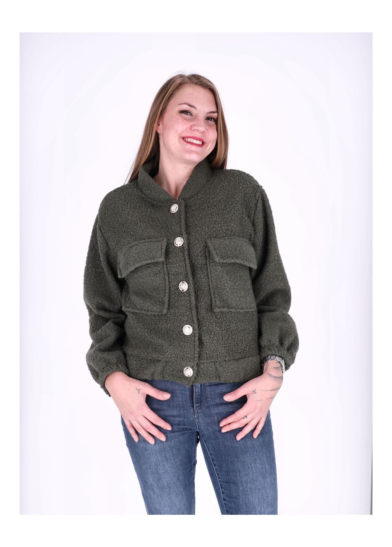 Bundjacke Damen Boucle