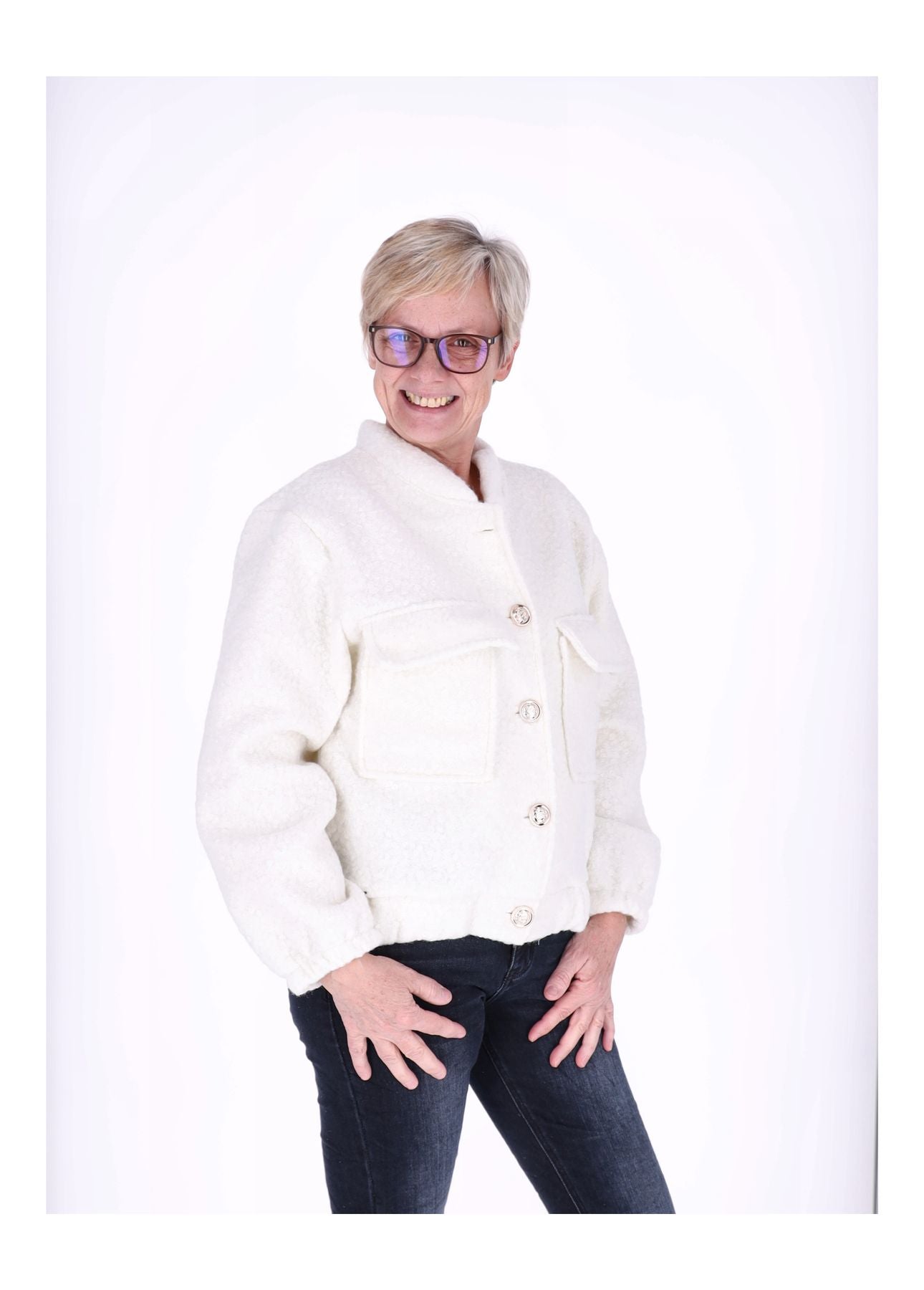 Bundjacke Damen Boucle