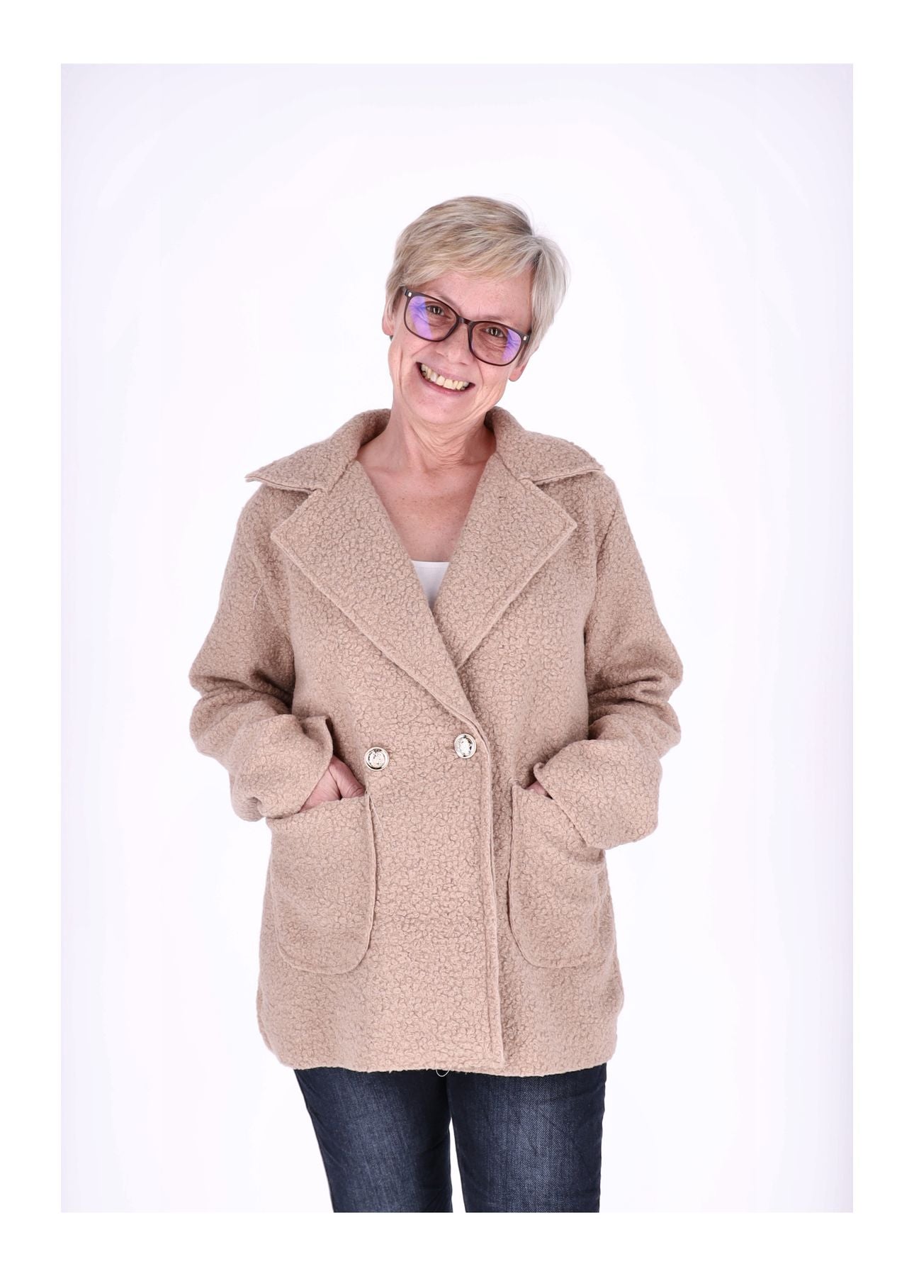 Kurzjacke Damen Boucle