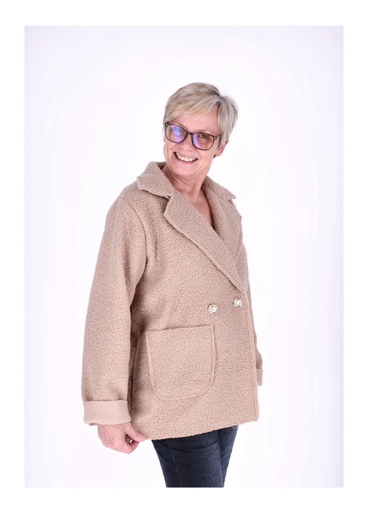 Kurzjacke Damen Boucle